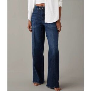 AE Dreamy Drape Stretch Super High-Waisted Baggy Wide-Leg Jean